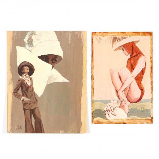 don-neiser-1918-2009-two-female-fashion-illustrations