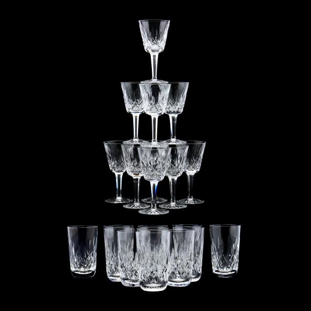 waterford-group-of-21-lismore-glasses