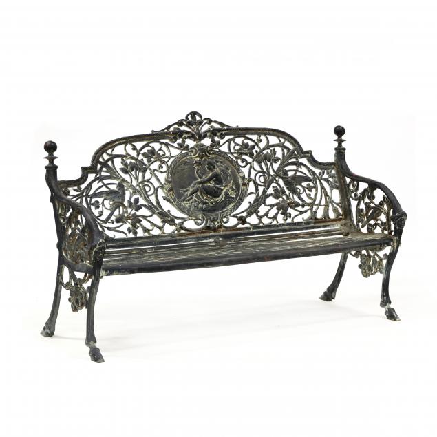 victorian-style-cast-iron-garden-bench