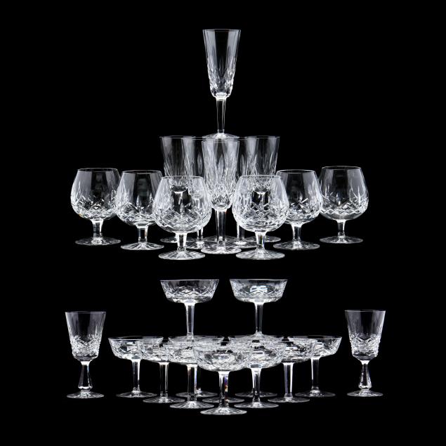 waterford-27-pieces-of-lismore-cut-glass