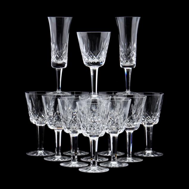 eleven-waterford-lismore-stems-and-two-champagne-flutes