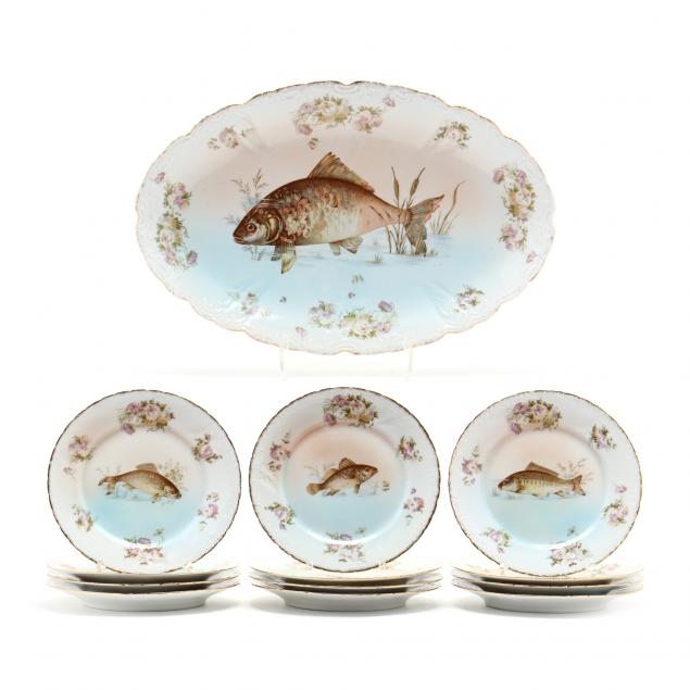 antique-austrian-fish-service-13-pieces