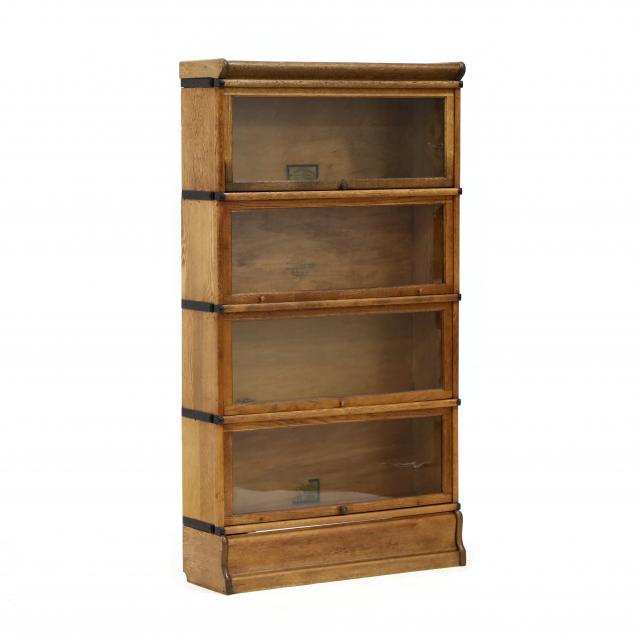 globe-wernicke-oak-four-stack-barrister-bookcase