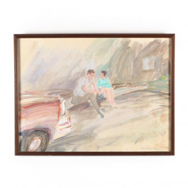 robert-stoetzer-nc-b-1938-watercolor-of-a-seated-couple
