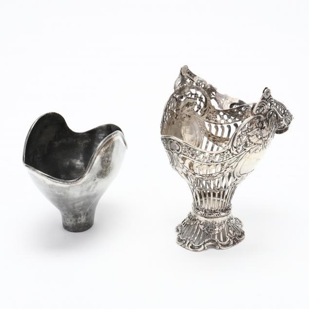 German Sterling Silver Flower Basket (Lot 1341 - Jewelry & Sterling ...