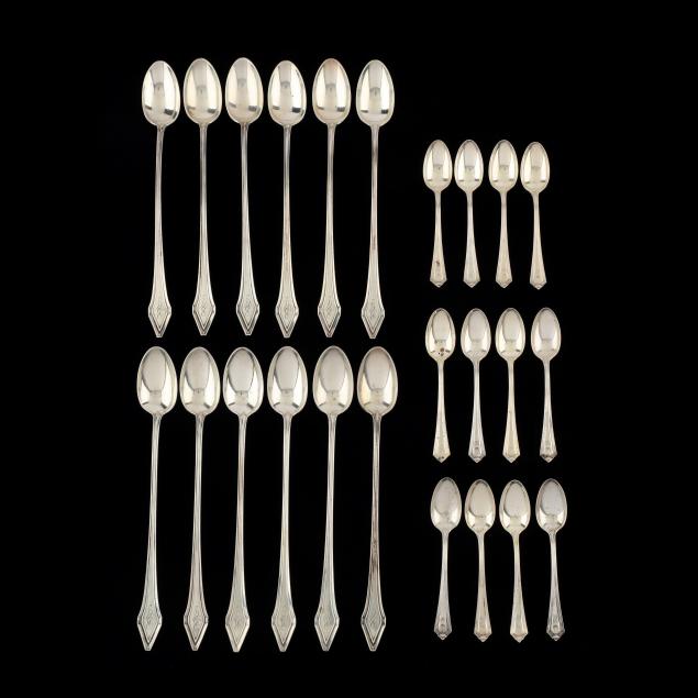 an-assembled-set-of-gorham-sterling-silver-iced-tea-spoons-and-demitasse-spoons