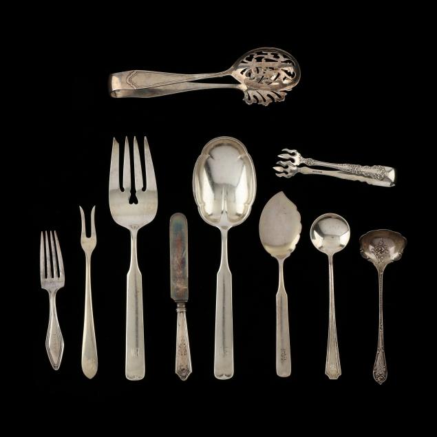 group-of-sterling-silver-flatware