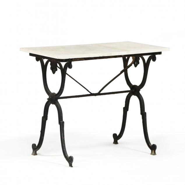 antique-marble-top-and-iron-table