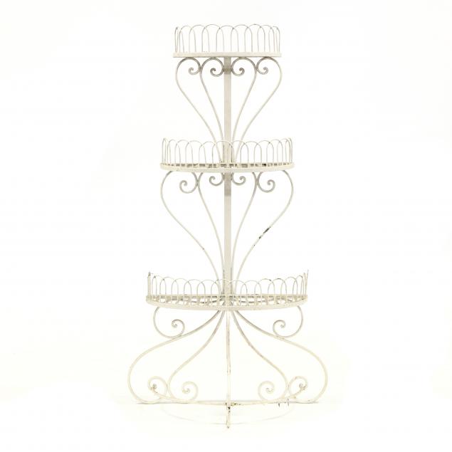 vintage-demilune-three-tiered-iron-planter