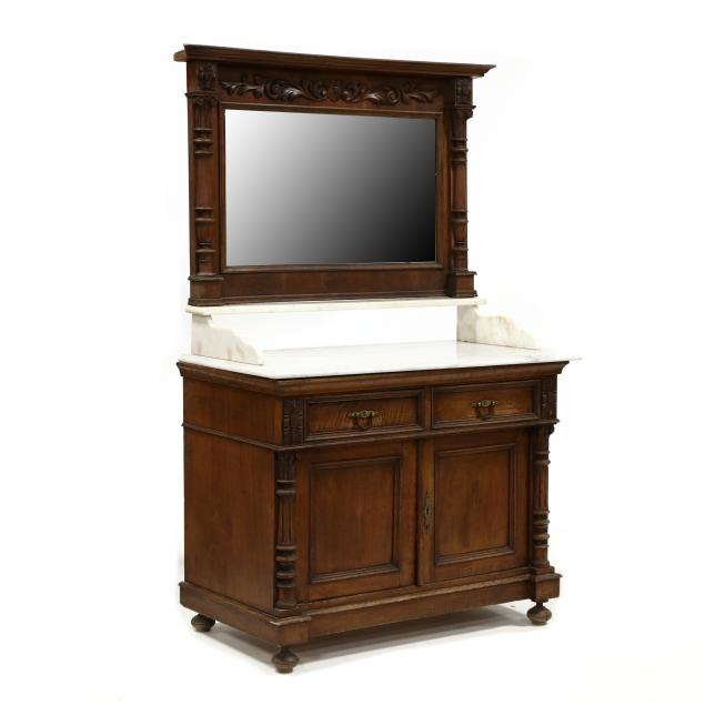 antique-carved-walnut-marble-top-and-mirrored-server