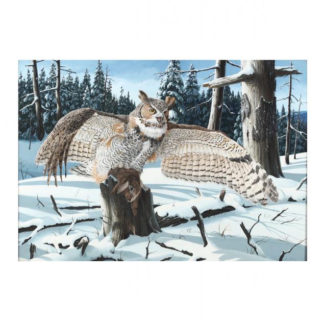 a-j-rudisill-american-20th-century-i-great-horned-owl-i