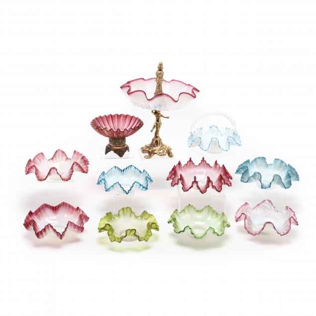 eleven-victorian-scalloped-rim-glass-bowls