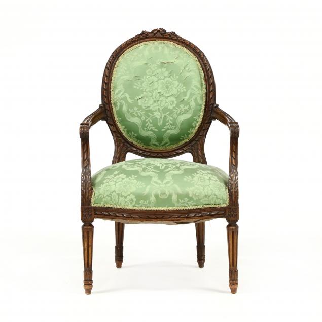 louis-xvi-style-carved-walnut-fauteuil