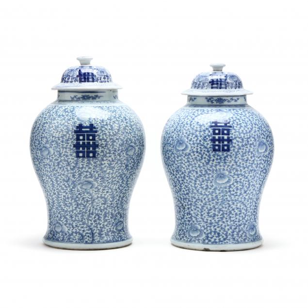 a-matched-pair-of-chinese-blue-and-white-double-happiness-jars-with-covers