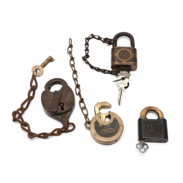 four-vintage-padlocks