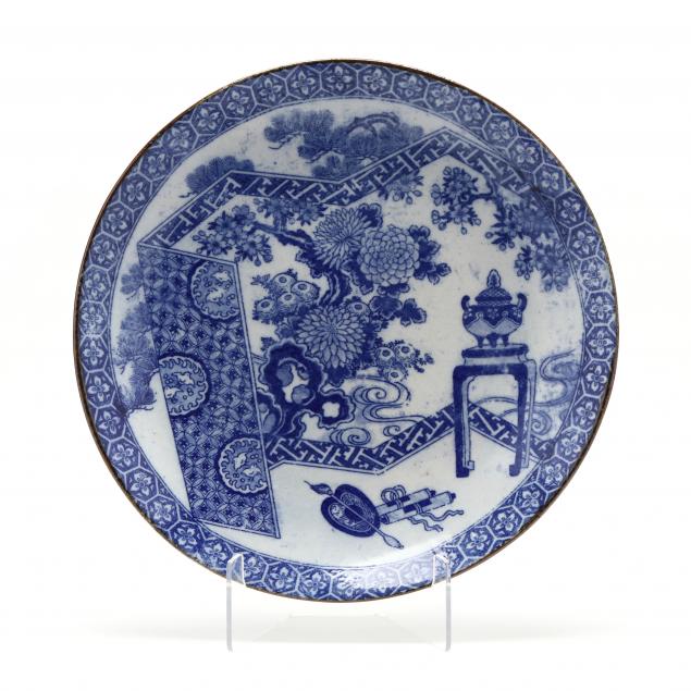 a-large-japanese-blue-and-white-transferware-charger