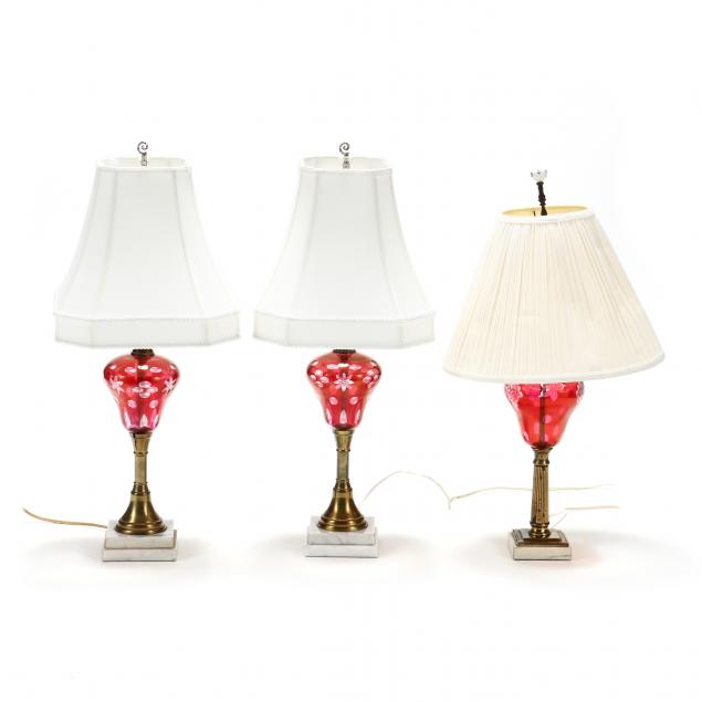 three-cranberry-cut-to-clear-fluid-lamps