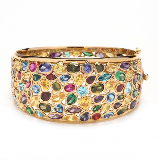 18kt-gold-and-gem-set-bracelet-chiampesan