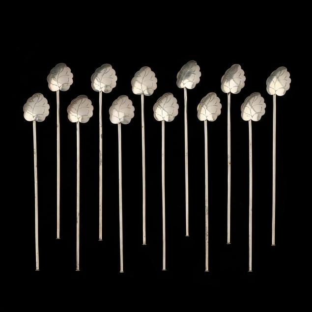 twelve-leaf-sterling-silver-drink-stirrers-straws