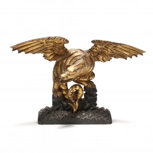antique-gothic-style-carved-and-gilt-wood-dragon-architectural-finial