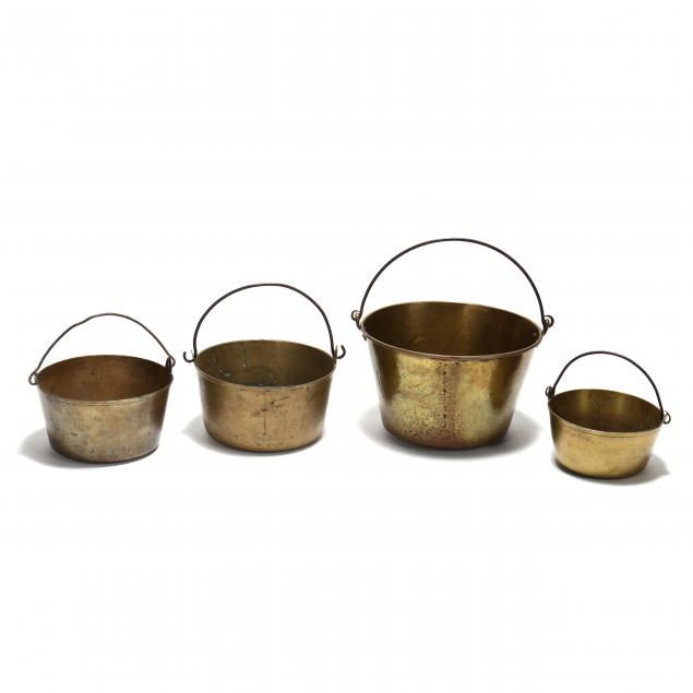 four-antique-brass-buckets