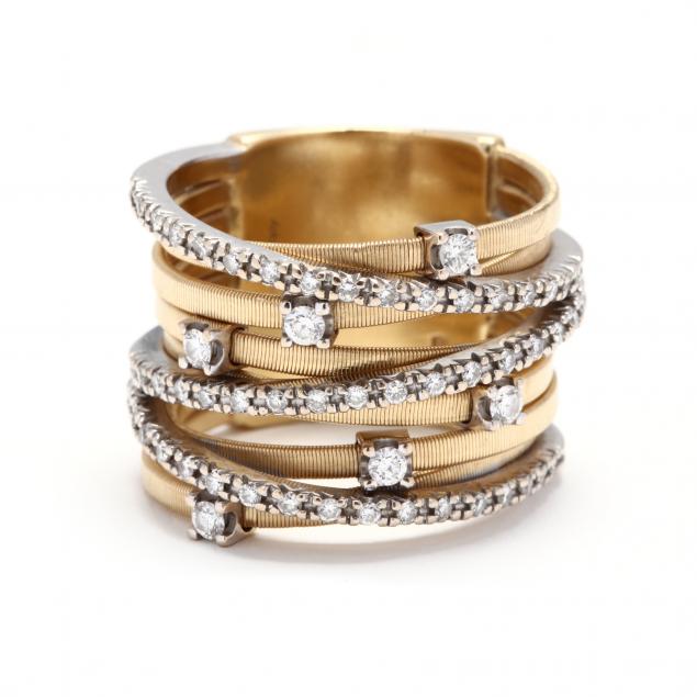 18kt-bi-color-gold-and-diamond-nine-strand-ring-marco-bicego