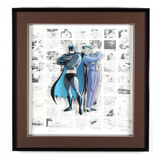 framed-batman-and-joker-storyboard-warner-bros-studio-store-1994