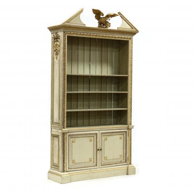 italian-neoclassical-carved-and-painted-bookshelf