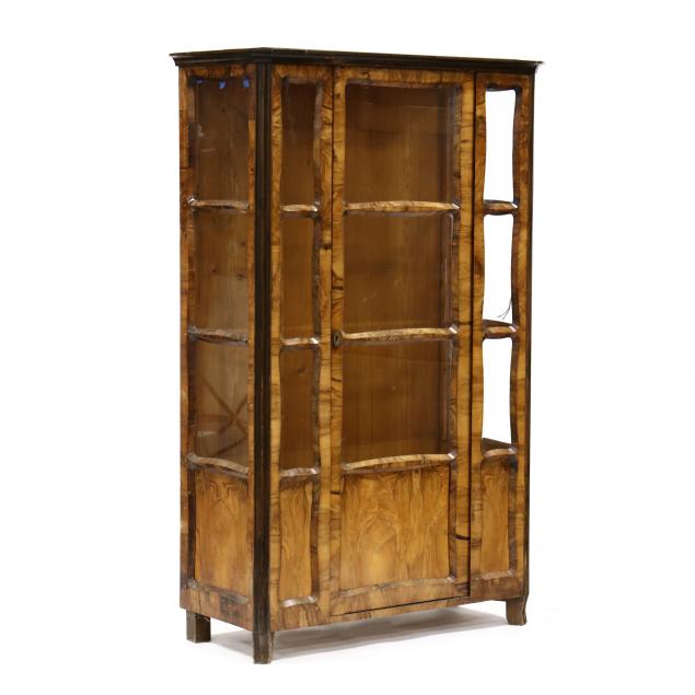 antique-continental-burlwood-vitrine