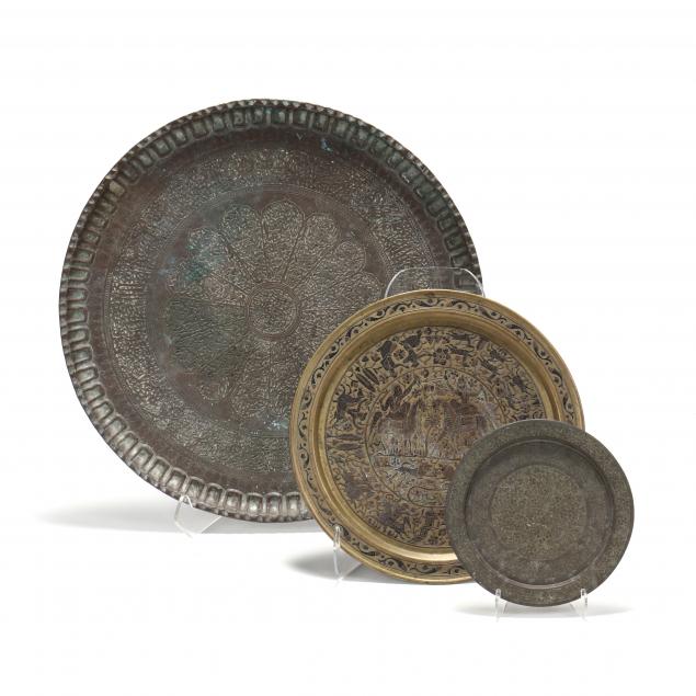 three-middle-eastern-copper-and-brass-trays