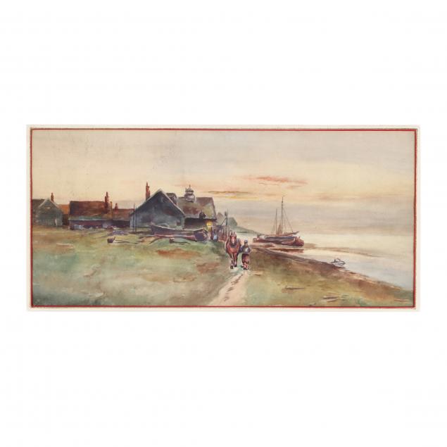 dutch-school-circa-1900-coastal-landscape-with-man-and-horse