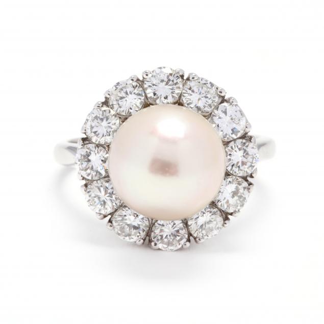 vintage-18kt-white-gold-pearl-and-diamond-ring