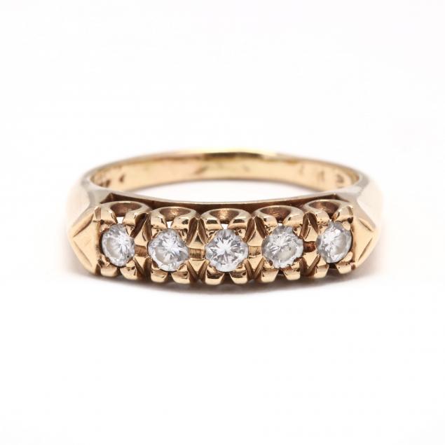 vintage-14kt-gold-and-diamond-band