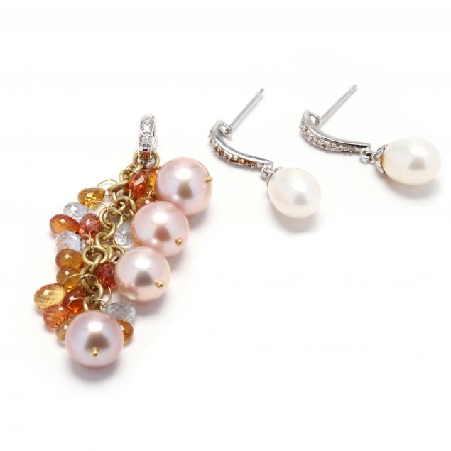pearl-and-diamond-earrings-and-a-gem-set-pendant