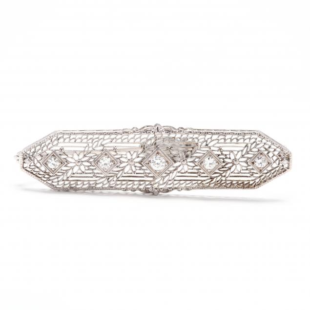 vintage-14kt-white-gold-and-diamond-brooch