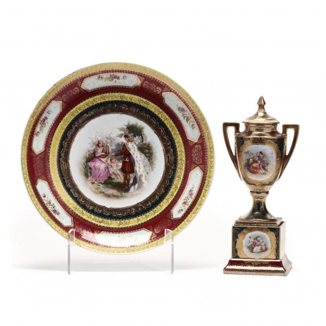 royal-vienna-mantel-urn-with-cover-and-charger-titania-s