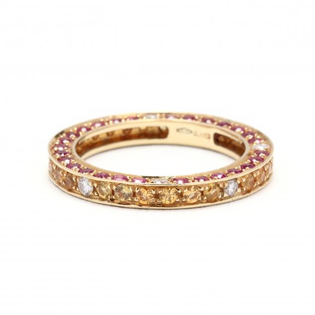 18kt-gold-multi-color-sapphire-and-diamond-band