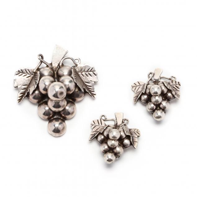 sterling-silver-earrings-and-brooch-mexico