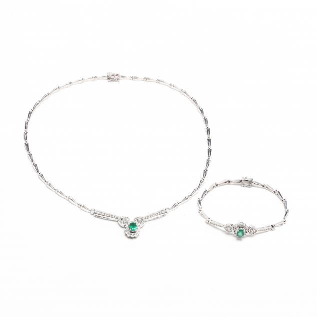 18kt-white-gold-emerald-and-diamond-suite