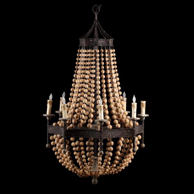 designer-wood-bead-chandelier