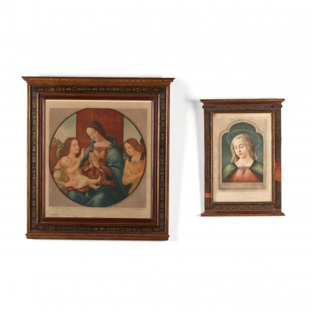 two-antique-devotional-prints-in-tabernacle-style-frames