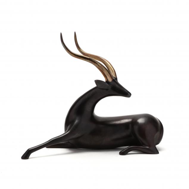 loet-vanderveen-dutch-1927-2015-bronze-antelope