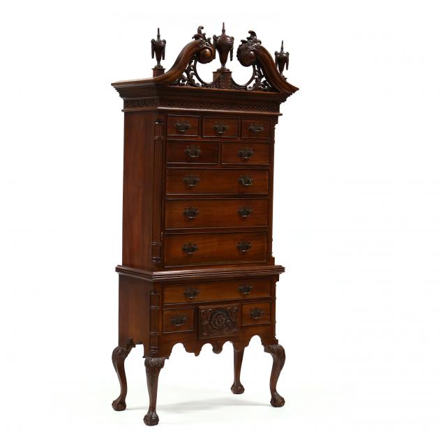 chippendale-style-carved-mahogany-highboy