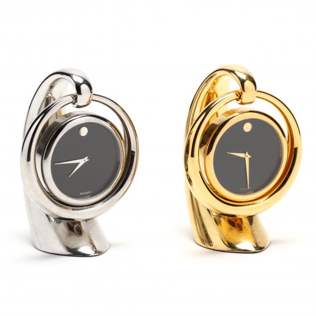 pair-of-travel-clocks-on-stands-movado
