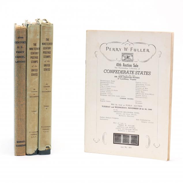 three-books-and-a-catalogue-pertaining-to-19th-century-american-postage-stamps
