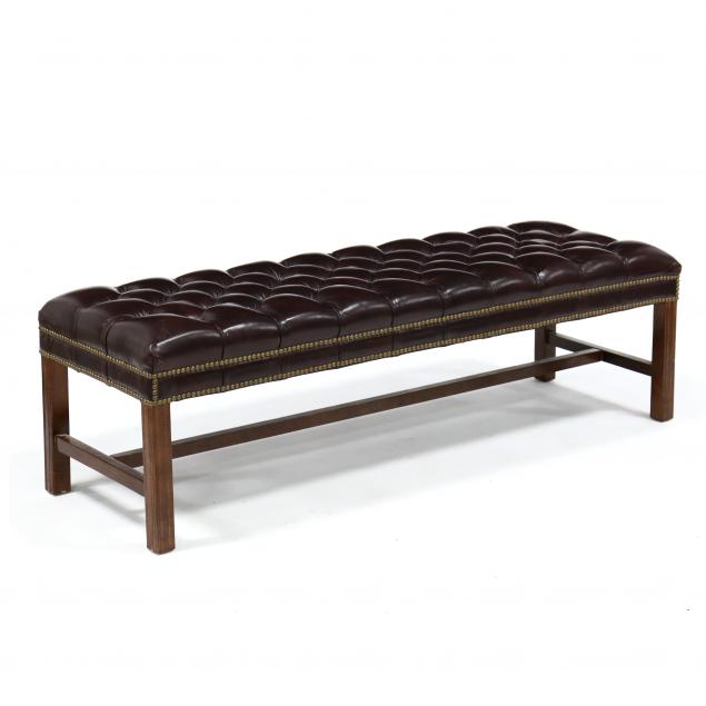 chippendale-style-tufted-leather-window-bench