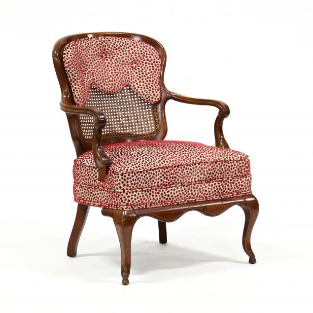 vintage-french-provincal-style-cherry-caned-back-armchair