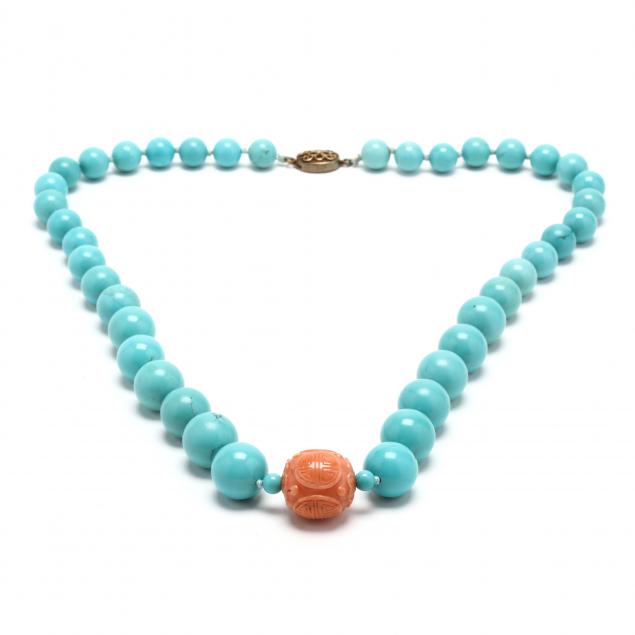 silver-turquoise-and-coral-necklace