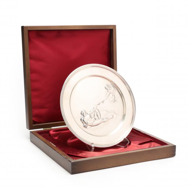 sterling-silver-the-creation-of-adam-commemorative-plate
