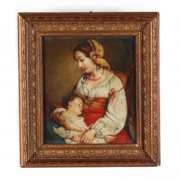 continental-school-19th-century-mother-with-sleeping-child